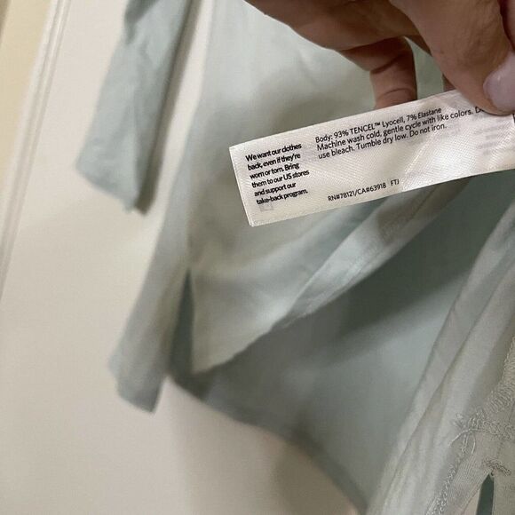 NWT Eileen Fisher Light Blue long sleeve crew neck shirt size XS - Picture 4 of 6